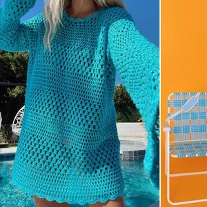 Show me your MUMU Paula Pullover- turquoise crochet